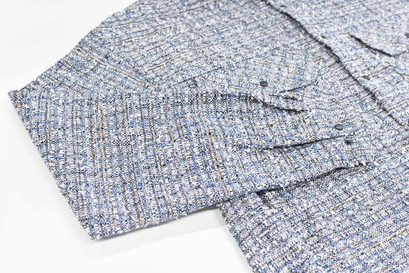 THE JEAN PIERRE / Dove Tweed Shirt - MELANGE BLUIE