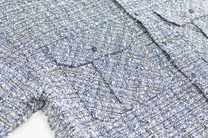 THE JEAN PIERRE / Dove Tweed Shirt - MELANGE BLUIE