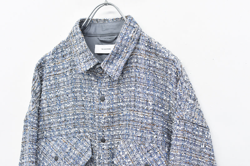 THE JEAN PIERRE / Dove Tweed Shirt - MELANGE BLUIE