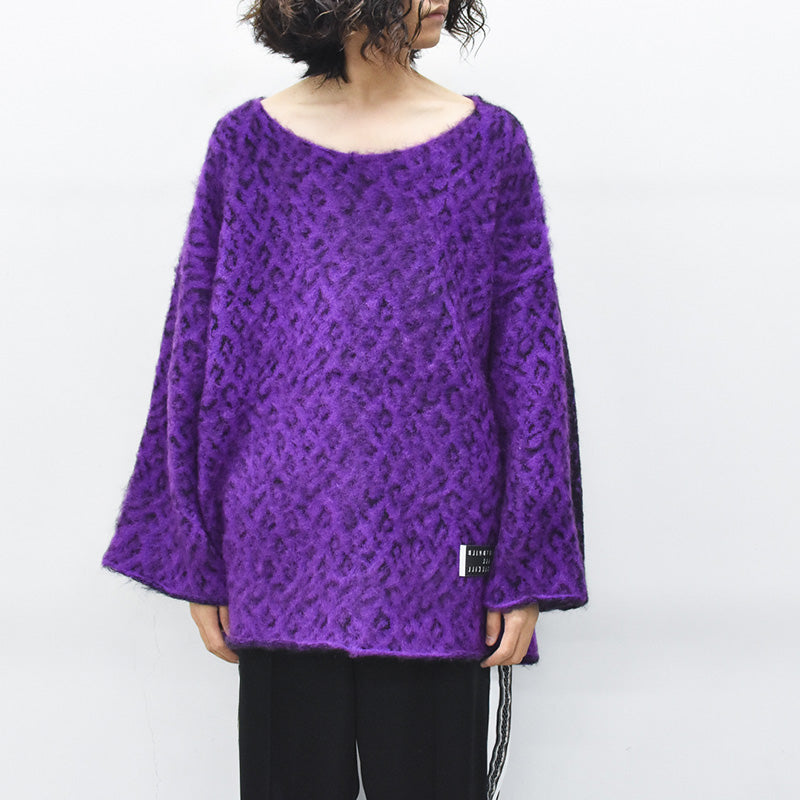 JUVENILE HALL ROLLCALL / 1956 KID MOHAIR LEO PULLOVER - PURPLE