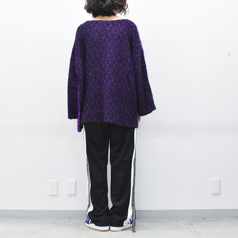 JUVENILE HALL ROLLCALL / 1956 KID MOHAIR LEO PULLOVER - PURPLE