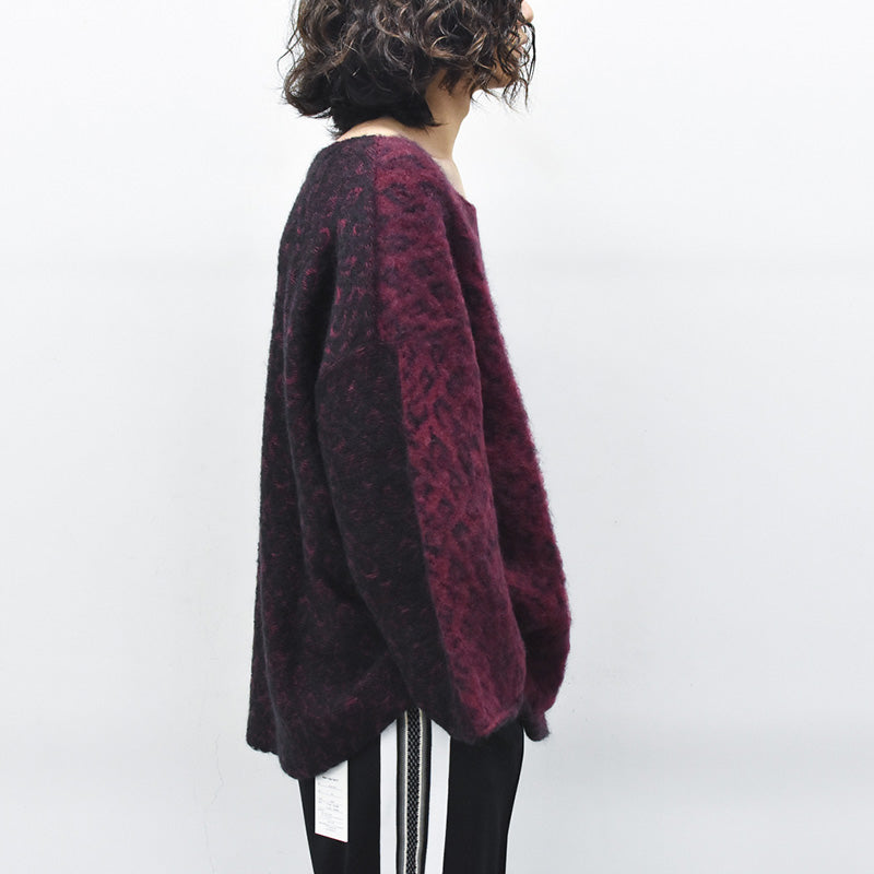 JUVENILE HALL ROLLCALL / 1956 KID MOHAIR LEO PULLOVER - DARK RED