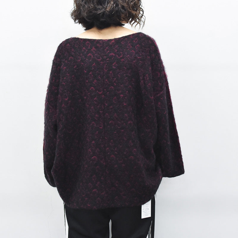 JUVENILE HALL ROLLCALL / 1956 KID MOHAIR LEO PULLOVER - DARK RED