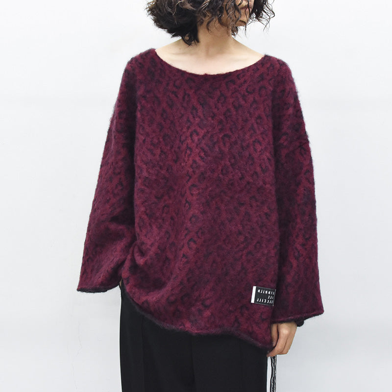 JUVENILE HALL ROLLCALL / 1956 KID MOHAIR LEO PULLOVER - DARK RED