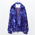 THE JEAN PIERRE / Deep Kneck Chambray Velvet Shirt - PURPLE BLUE