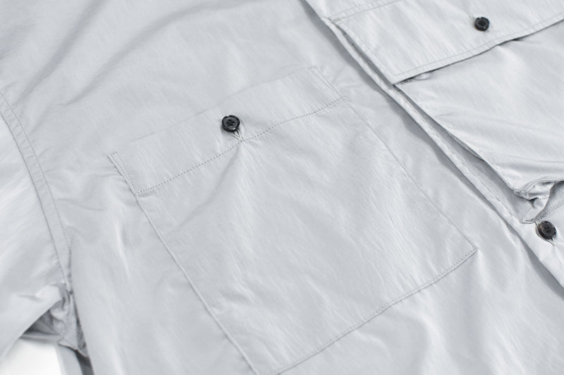 THE JEAN PIERRE / French Military Nylon Shirt - ICE GRAY