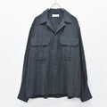 THE JEAN PIERRE / Grunge Jacquard Manette CPO Shirts - INK BLACK