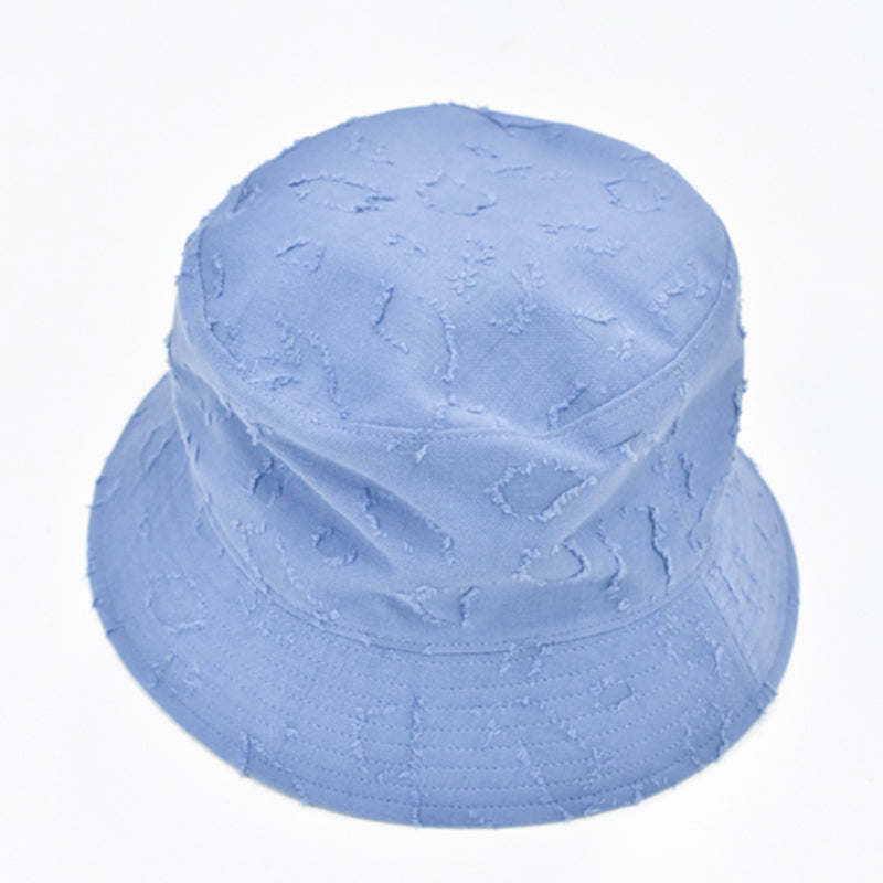 THE JEAN PIERRE / Grunge Jacquard Bucket Hat - GREIGE BLUE