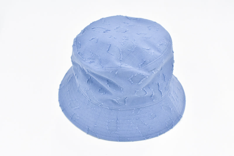 THE JEAN PIERRE / Grunge Jacquard Bucket Hat - GREIGE BLUE
