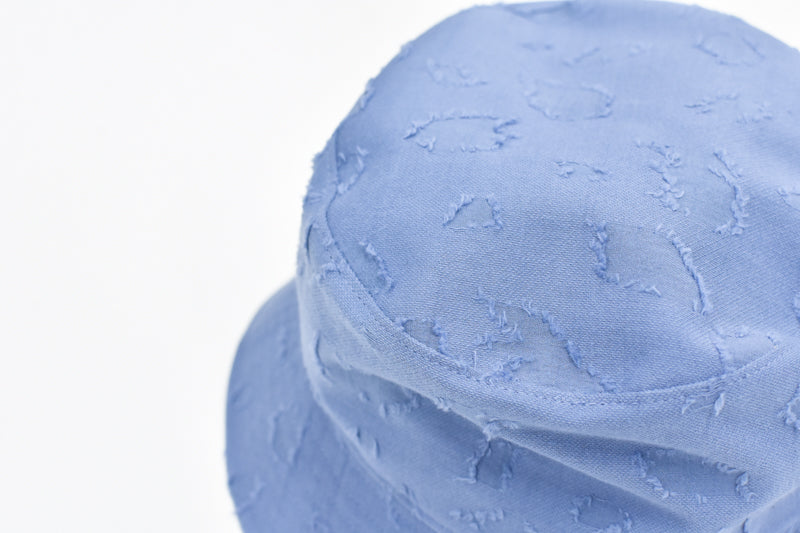 THE JEAN PIERRE / Grunge Jacquard Bucket Hat - GREIGE BLUE