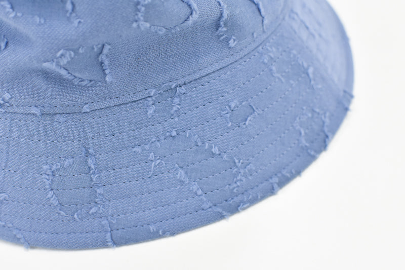 THE JEAN PIERRE / Grunge Jacquard Bucket Hat - GREIGE BLUE