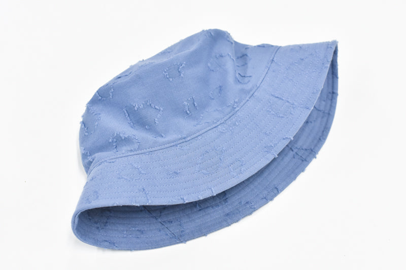 THE JEAN PIERRE / Grunge Jacquard Bucket Hat - GREIGE BLUE