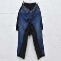 BODYSONG. / REMODELED DENIM FRONT + LAYERED TRAINING PT