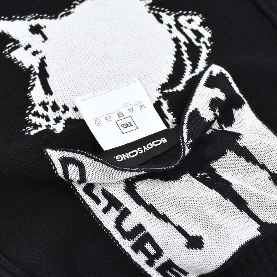 BODYSONG. / REVERSIBLE BALACLAVA SWEATER - BLACK