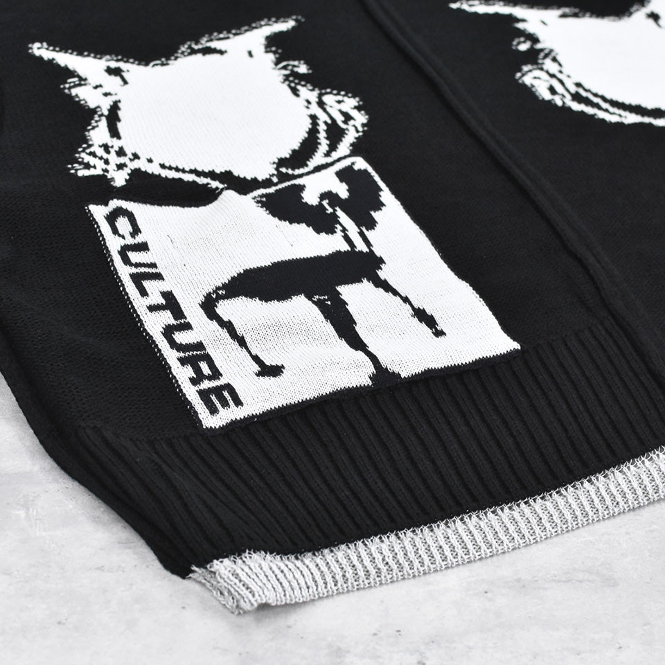 BODYSONG. / REVERSIBLE BALACLAVA SWEATER - BLACK