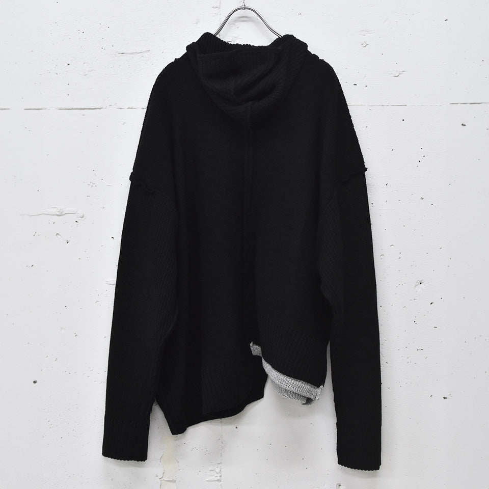 BODYSONG. / REVERSIBLE BALACLAVA SWEATER - BLACK