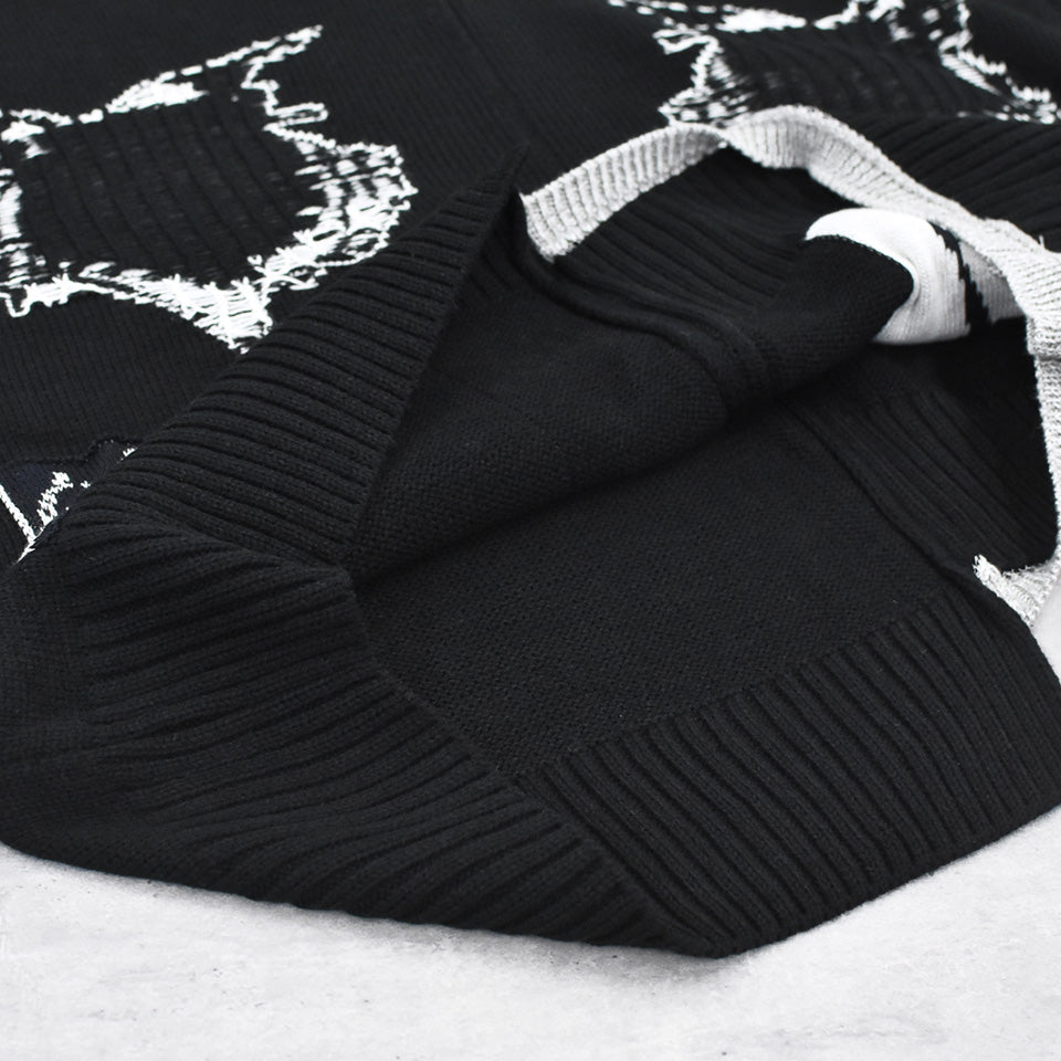 BODYSONG. / REVERSIBLE BALACLAVA SWEATER - BLACK