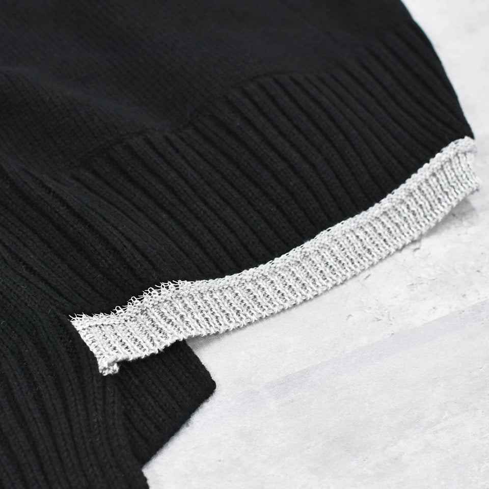 BODYSONG. / REVERSIBLE BALACLAVA SWEATER - BLACK