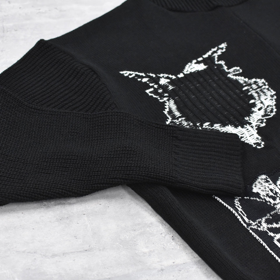 BODYSONG. / REVERSIBLE BALACLAVA SWEATER - BLACK