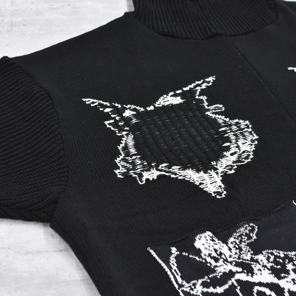 BODYSONG. / REVERSIBLE BALACLAVA SWEATER - BLACK