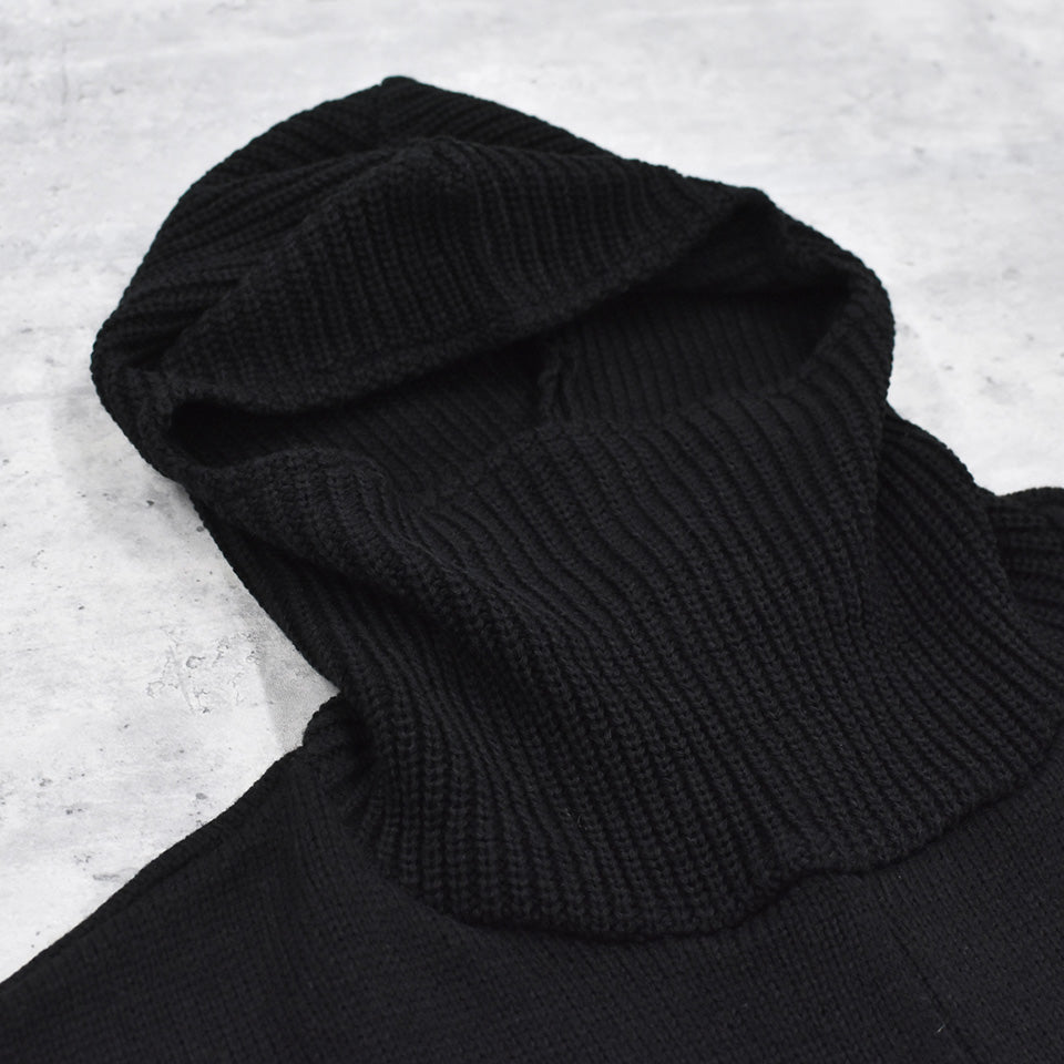 BODYSONG. / REVERSIBLE BALACLAVA SWEATER - BLACK
