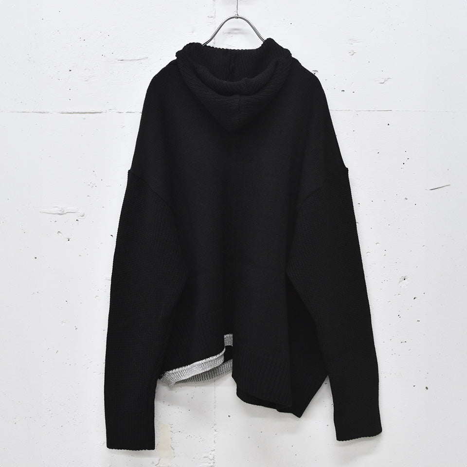 BODYSONG. / REVERSIBLE BALACLAVA SWEATER - BLACK