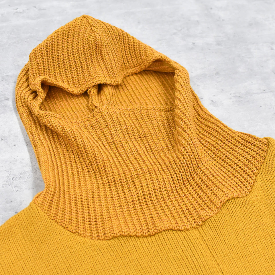 BODYSONG. / REVERSIBLE BALACLAVA SWEATER - ORANGE
