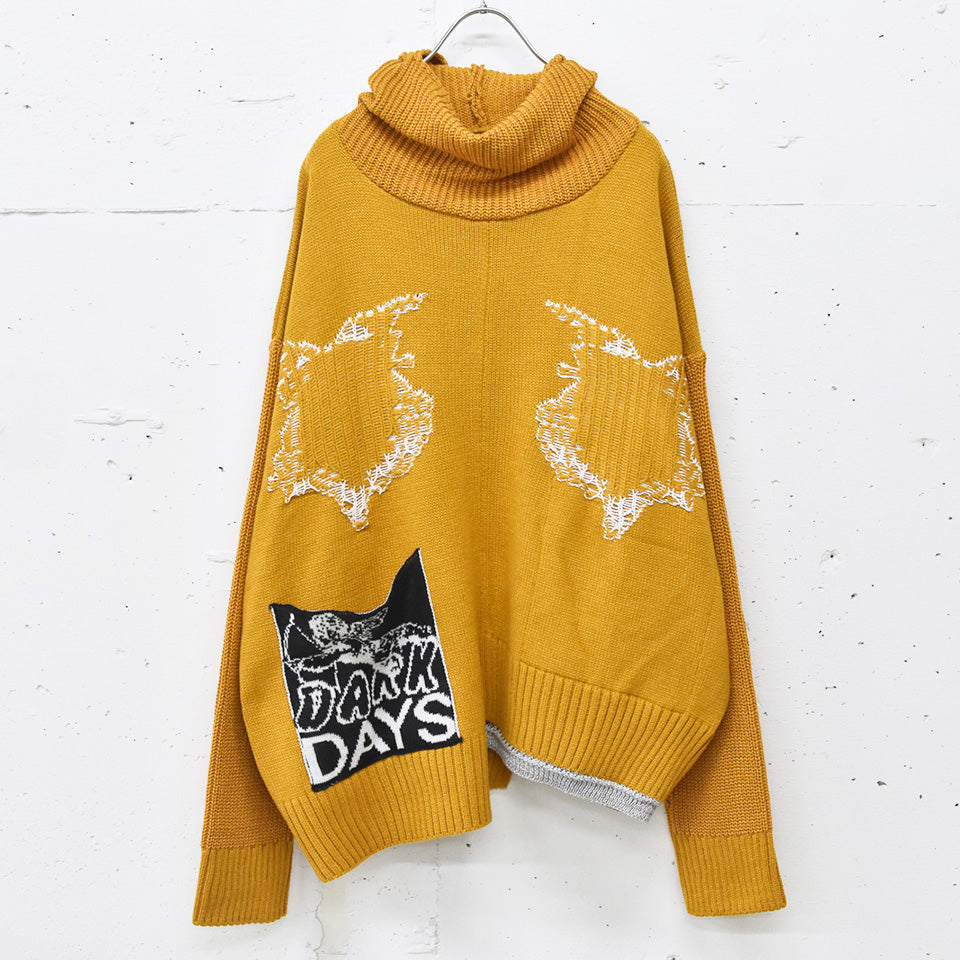 BODYSONG. / REVERSIBLE BALACLAVA SWEATER - ORANGE