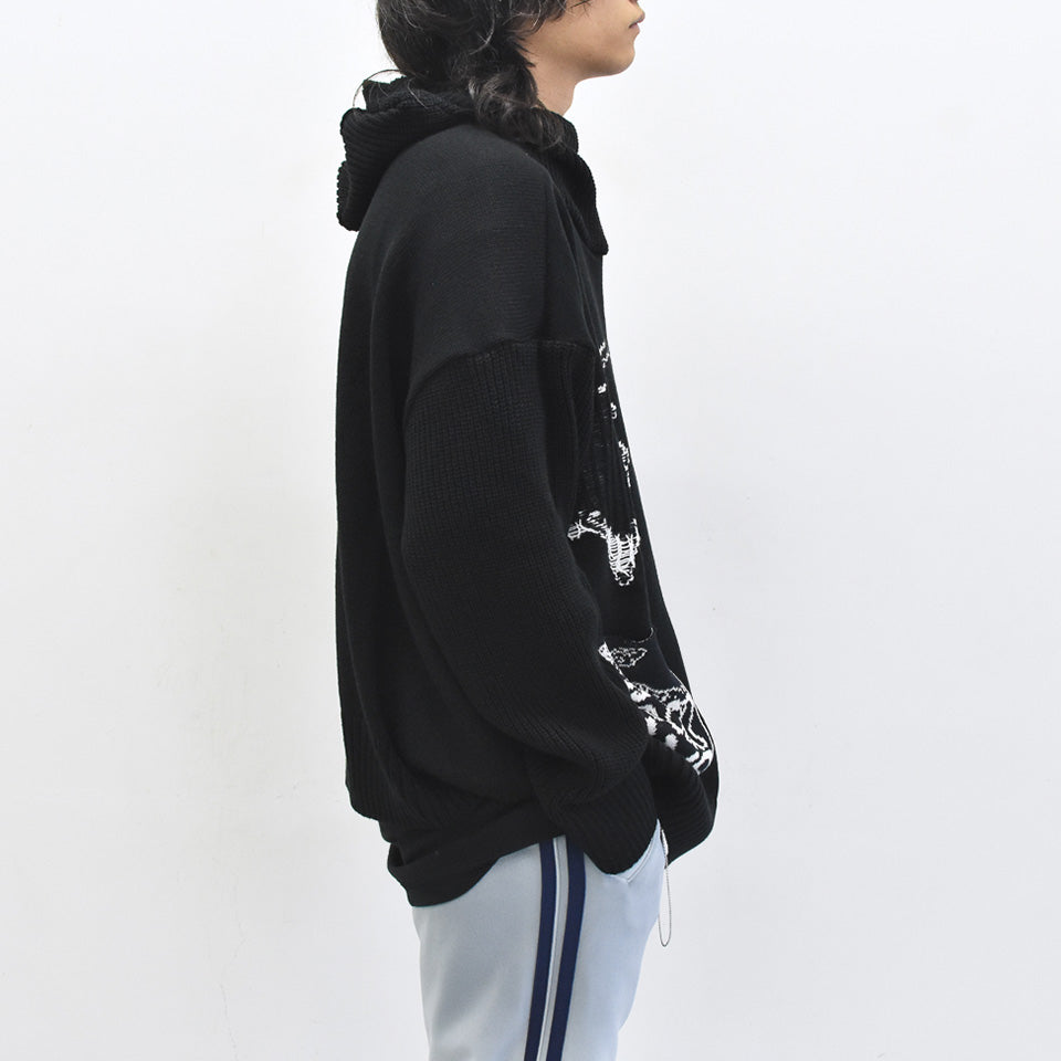 BODYSONG. / REVERSIBLE BALACLAVA SWEATER - BLACK