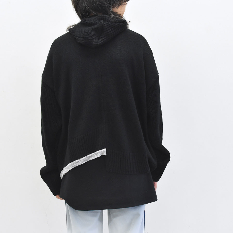 BODYSONG. / REVERSIBLE BALACLAVA SWEATER - BLACK