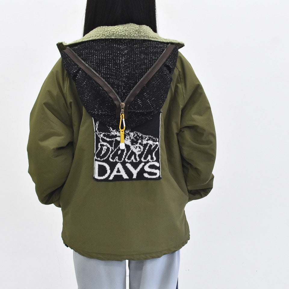 BODYSONG. / REFLECTIVE BALACLAVA BLOUSON - KHAKI