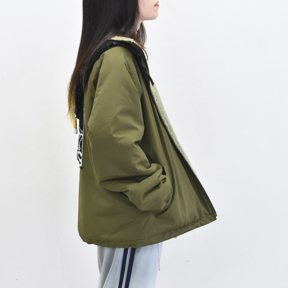 BODYSONG. / REFLECTIVE BALACLAVA BLOUSON - KHAKI – COFFIN