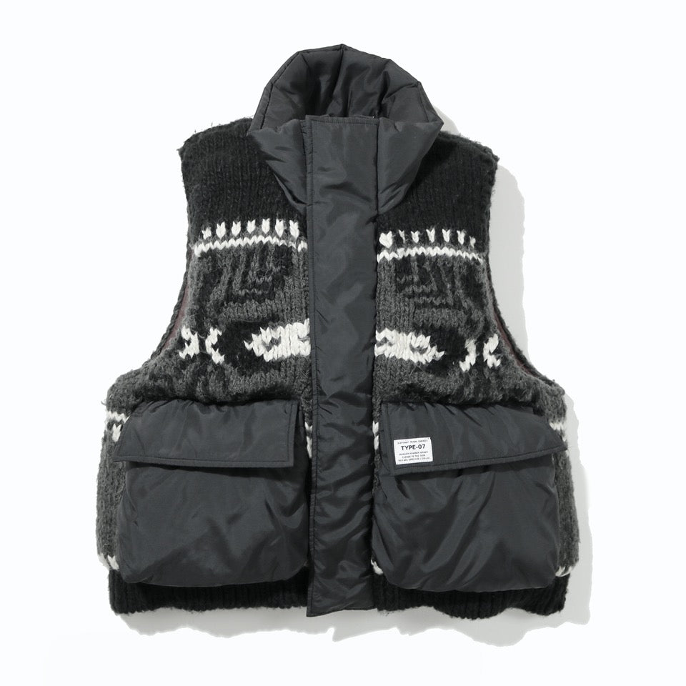 [予約販売] elephant TRIBAL fabrics / Hybrid Cowichan Blouson - BLACK