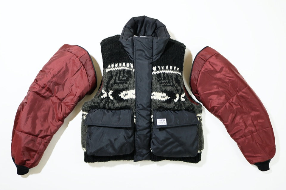 [予約販売] elephant TRIBAL fabrics / Hybrid Cowichan Blouson - BLACK