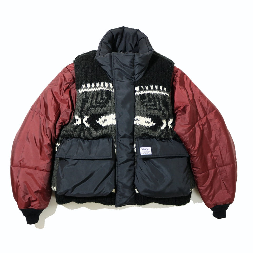 [予約販売] elephant TRIBAL fabrics / Hybrid Cowichan Blouson - BLACK