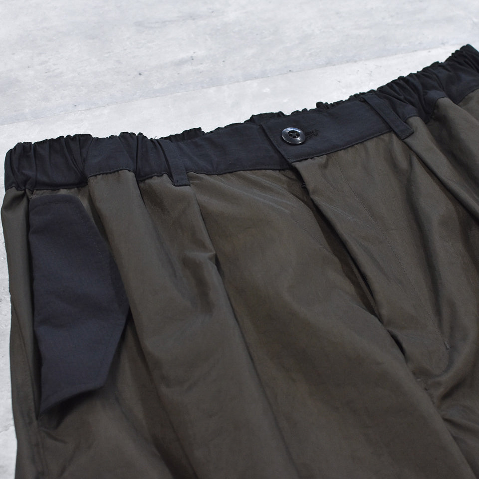elephant TRIBAL fabrics / 3D Snow Camo Nylon Pants - BROWN