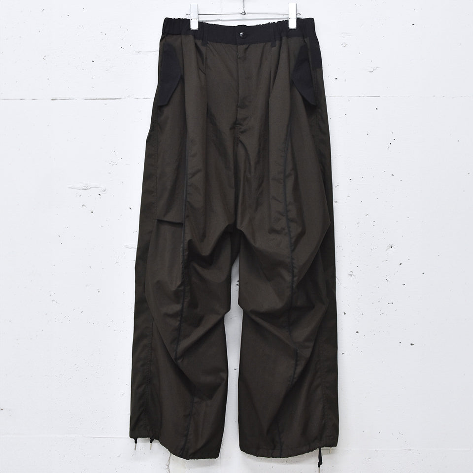elephant TRIBAL fabrics / 3D Snow Camo Nylon Pants - BROWN