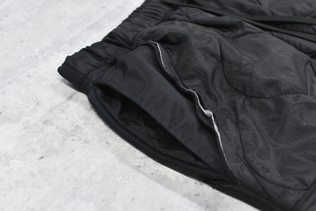 elephant TRIBAL fabrics / Cut Off Quilting Cargo Pants - BLACK