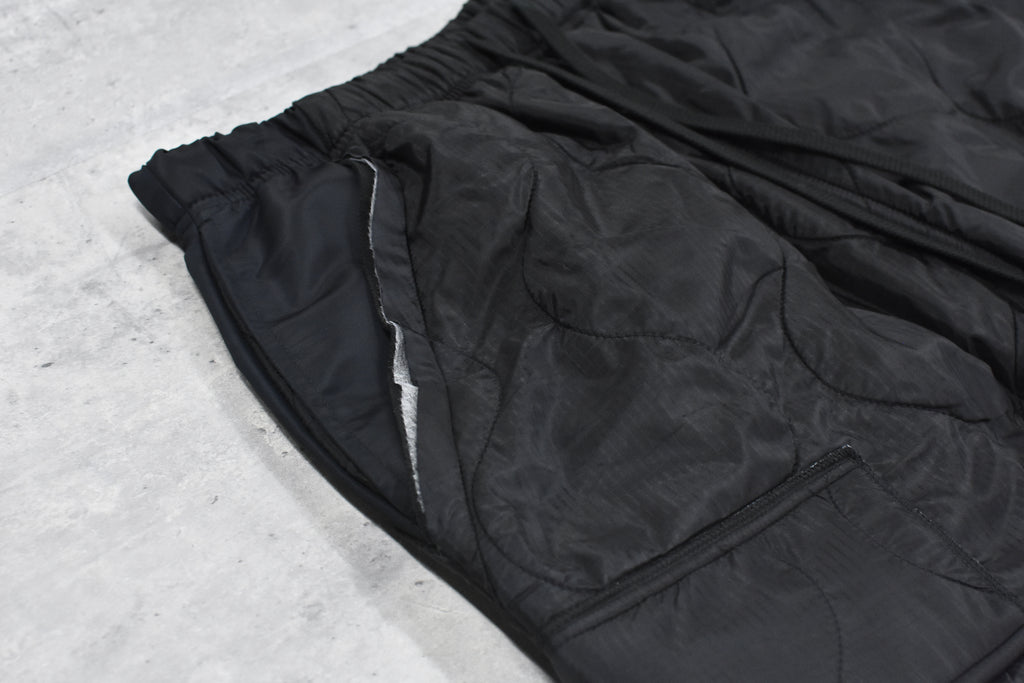 elephant TRIBAL fabrics / Cut Off Quilting Cargo Pants - BLACK