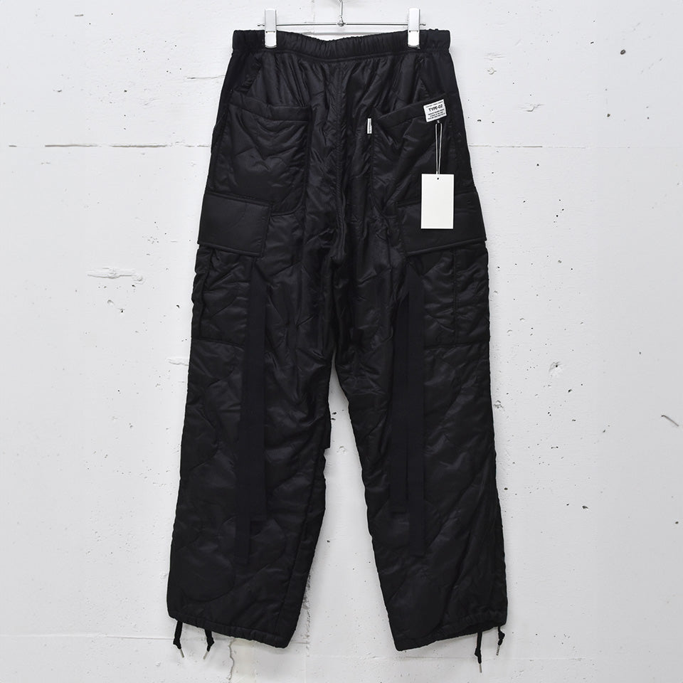 elephant TRIBAL fabrics / Cut Off Quilting Cargo Pants - BLACK