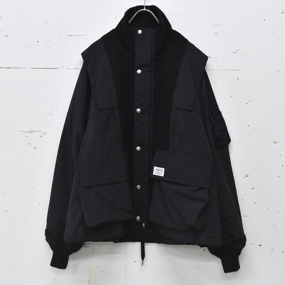 elephant TRIBAL fabrics / Hybrid Mountain JKT - BLACK