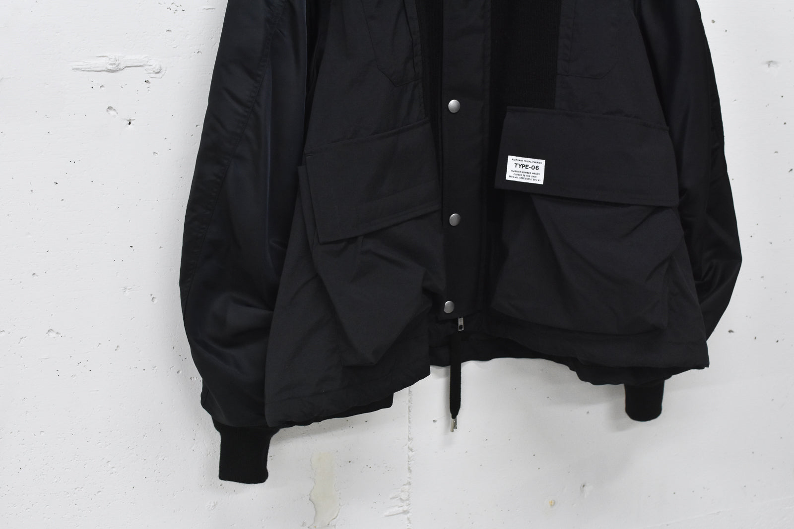 elephant TRIBAL fabrics / Hybrid Mountain JKT - BLACK