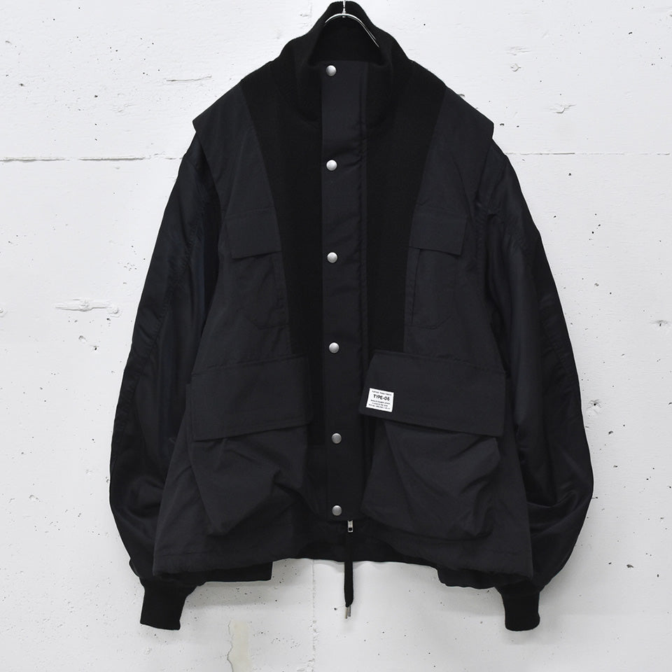 elephant TRIBAL fabrics / Hybrid Mountain JKT - BLACK
