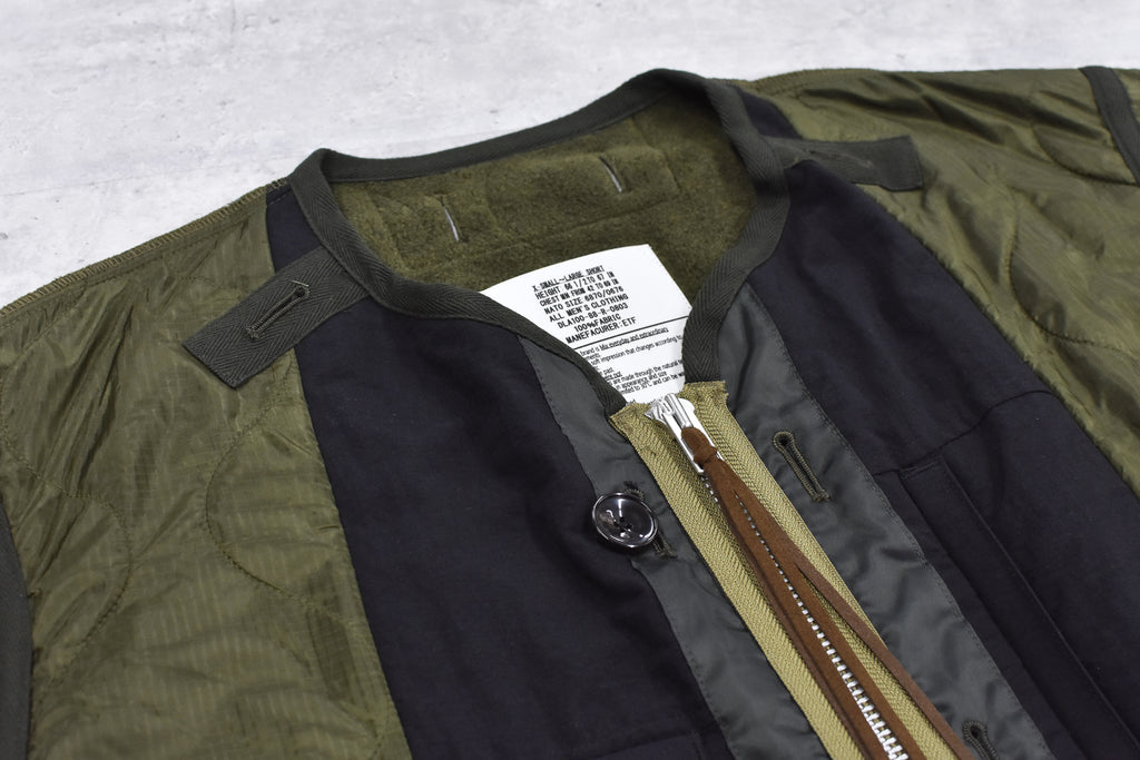 elephant TRIBAL fabrics / Hybrid Quilting Liner - KHAKI