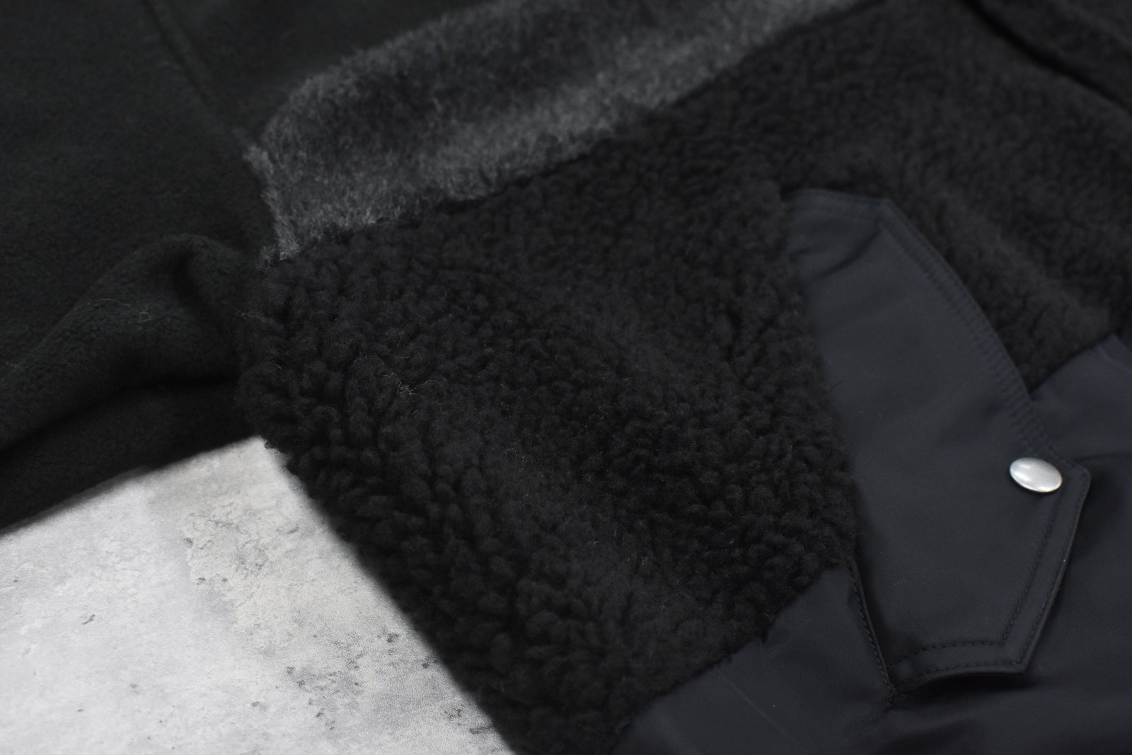 elephant TRIBAL fabrics / chaos boa blouson - BLACK