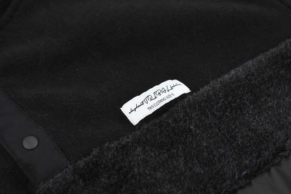elephant TRIBAL fabrics / chaos boa blouson - BLACK