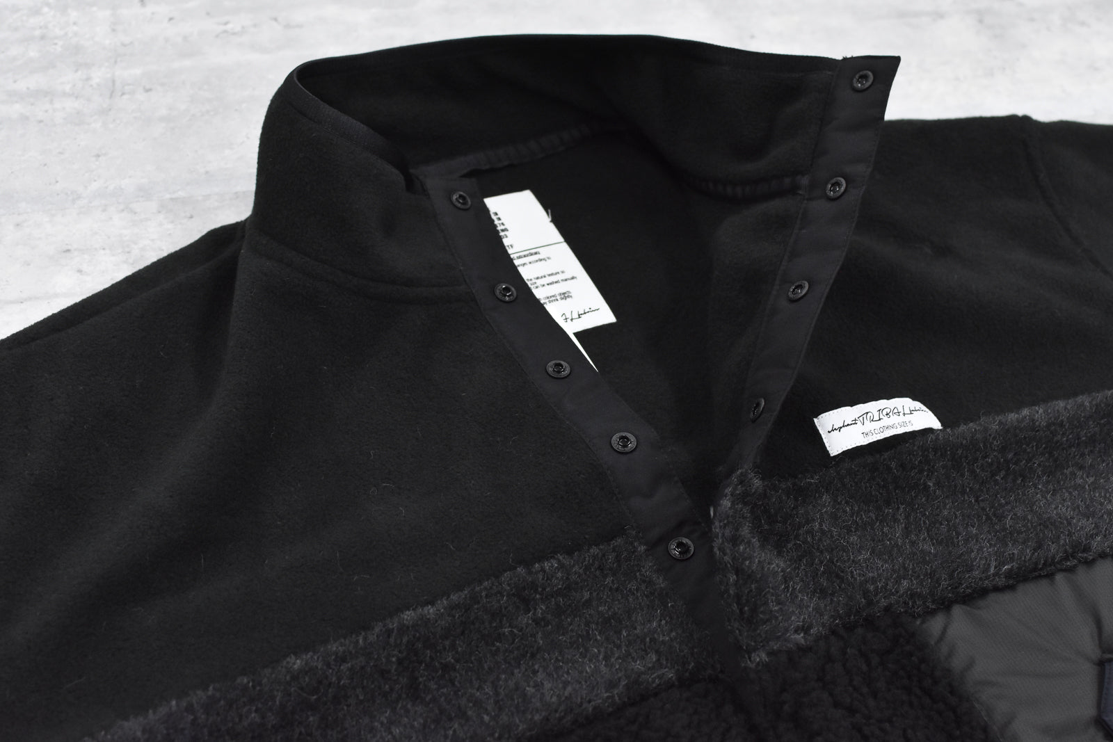 elephant TRIBAL fabrics / chaos boa blouson - BLACK