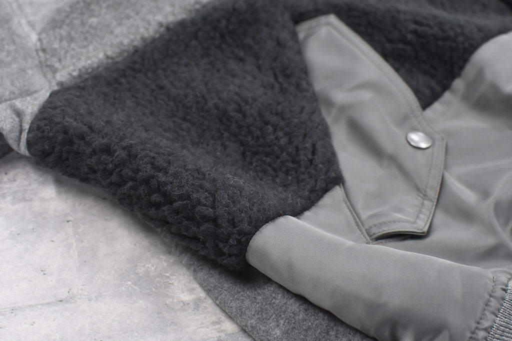 elephant TRIBAL fabrics / chaos boa blouson - GRAY