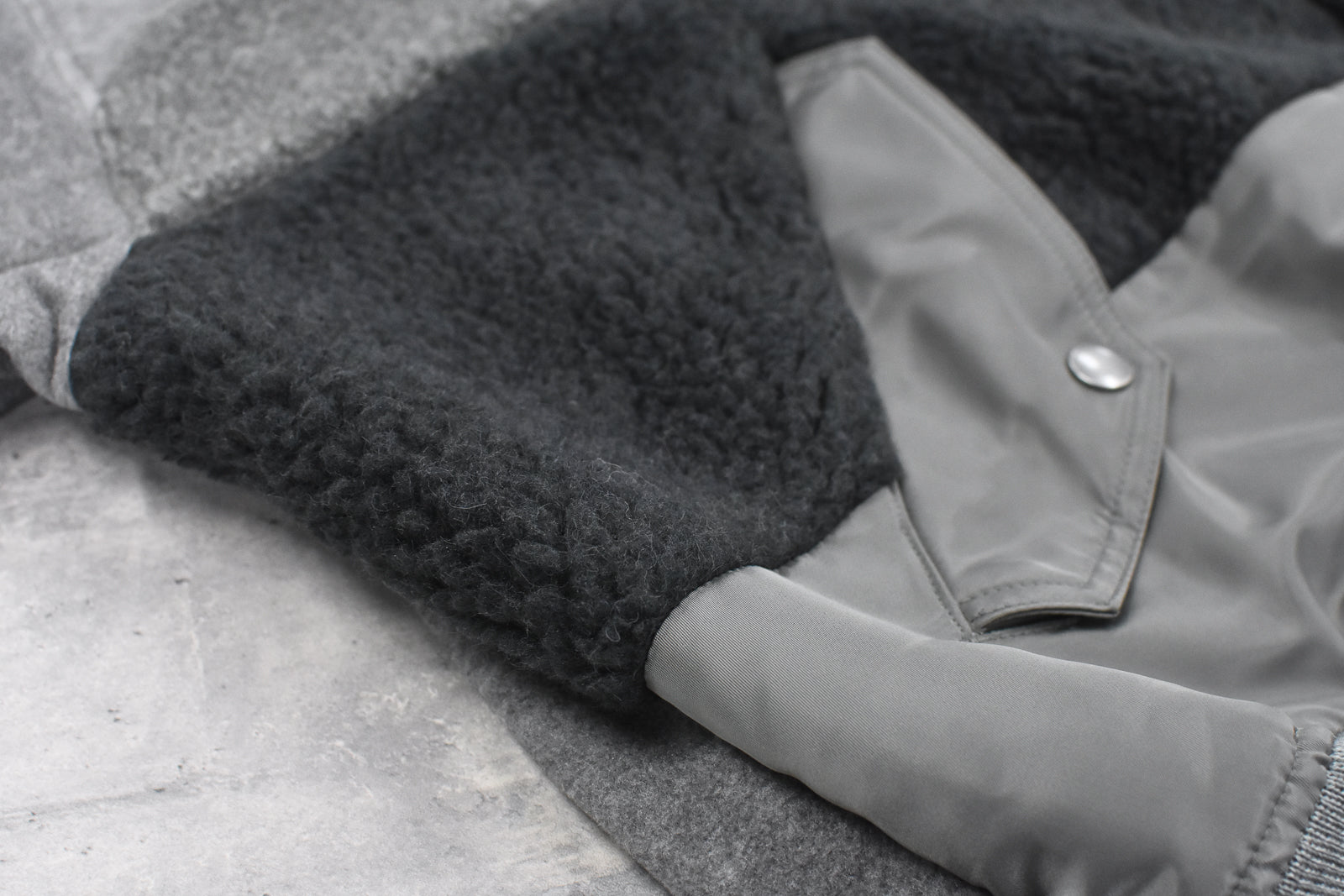 elephant TRIBAL fabrics / chaos boa blouson - GRAY