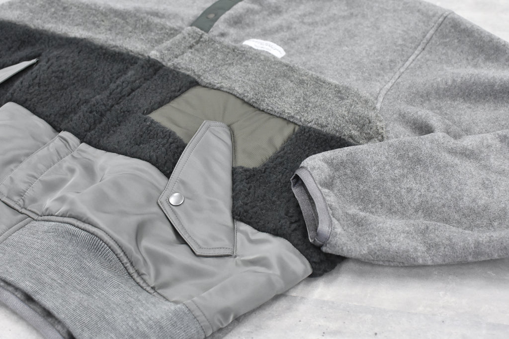 elephant TRIBAL fabrics / chaos boa blouson - GRAY